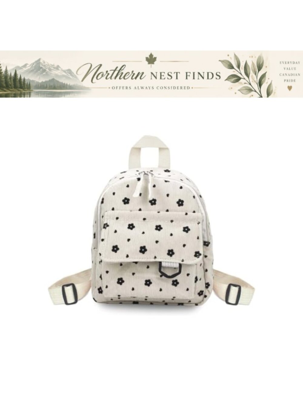 Corduroy Mini Backpack Small Cute Purse Adjustable Strap Women Girls